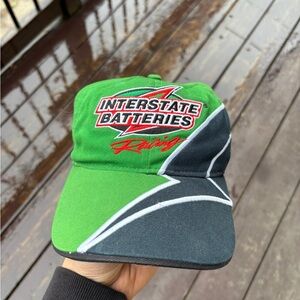 NASCAR interstate batteries #18 bobby labonte hat green adjustable